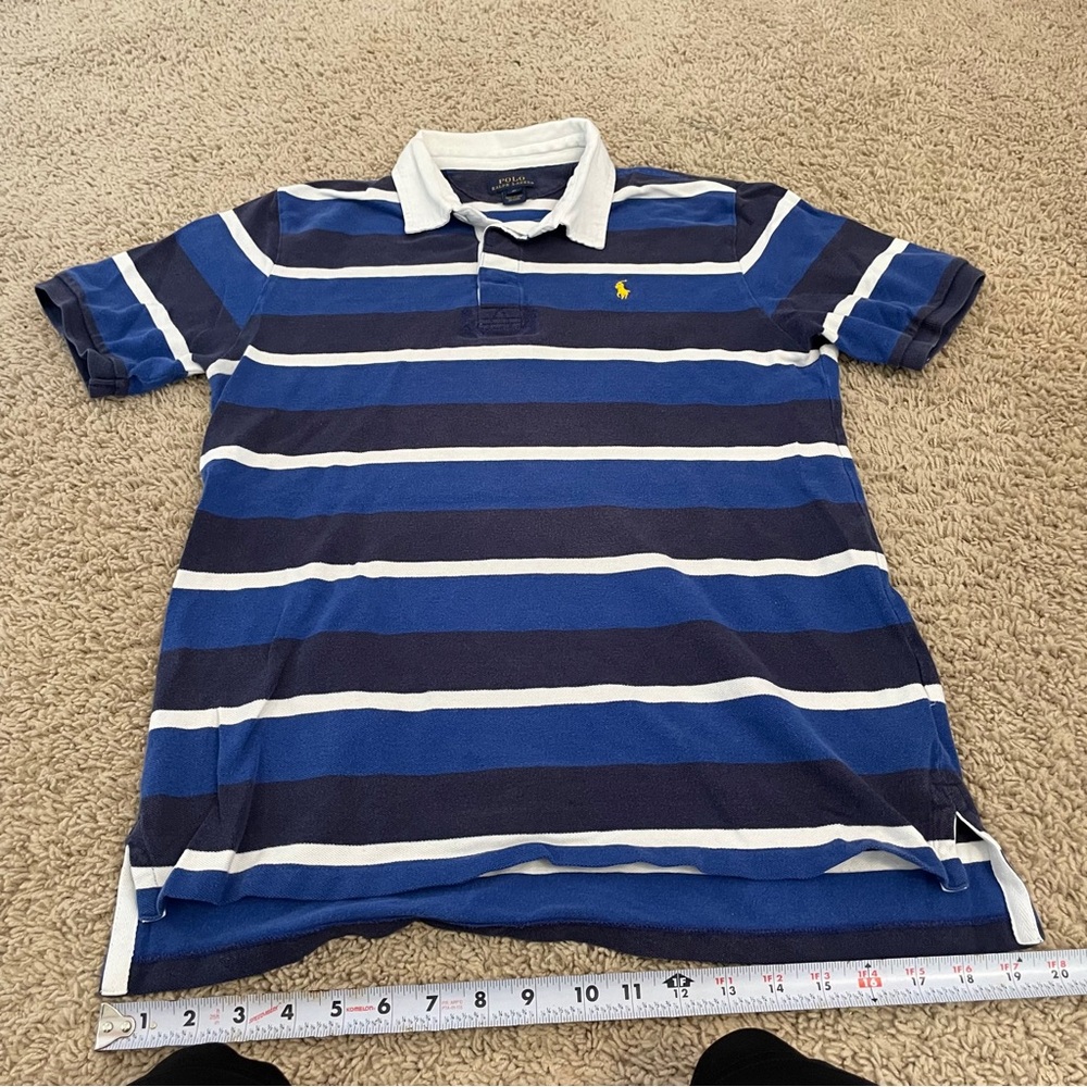 Polo by Ralph Lauren Navy and White Striped Shirt